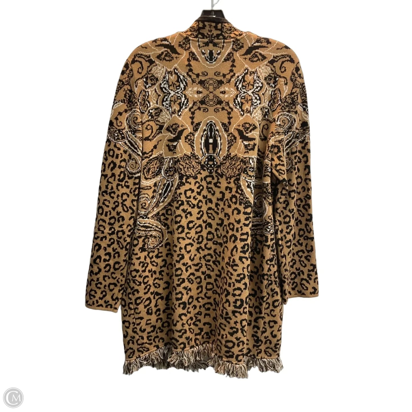 Sweater Cardigan By Chicos In Brown, Size: L