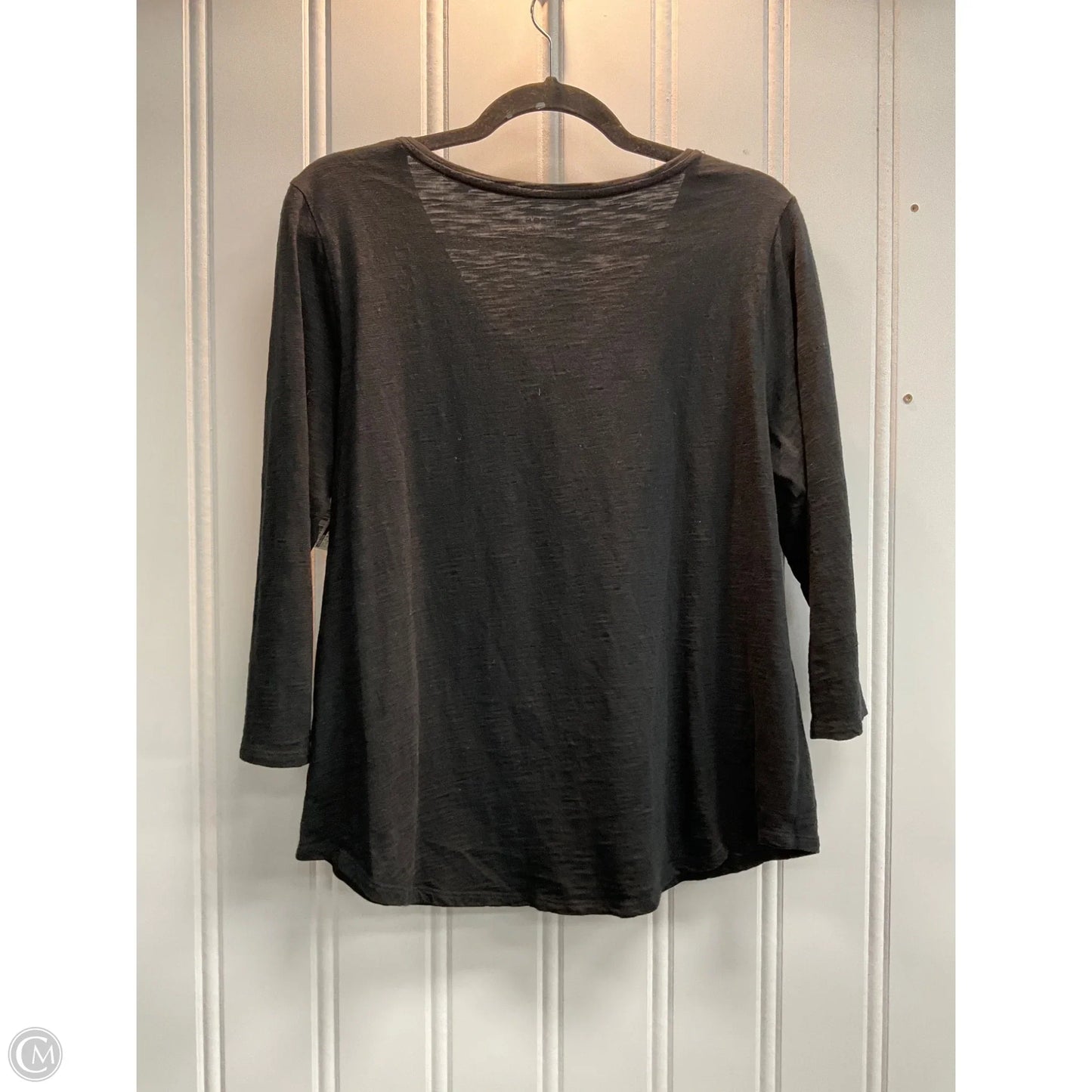 Top 3/4 Sleeve Basic By Chicos In Black, Size: L