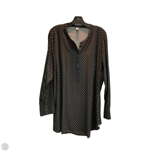 Top Long Sleeve By Old Navy In Polkadot Pattern, Size: 3x