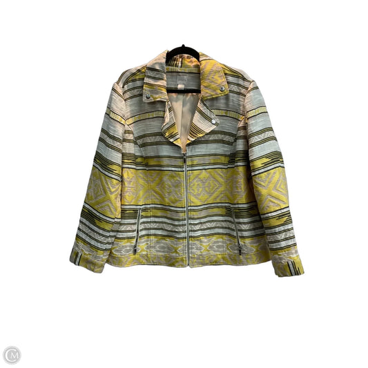 Jacket Puffer & Quilted By Chicos In Yellow, Size: 2x