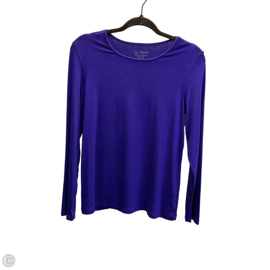 Top Long Sleeve Basic By Chicos In Blue, Size: S