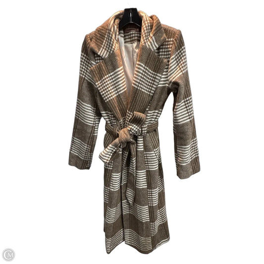 Coat Peacoat By Cmc In Plaid Pattern, Size: M