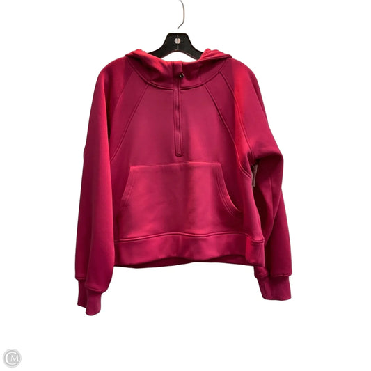 Athletic Sweatshirt Hoodie By Clothes Mentor In Pink, Size: L