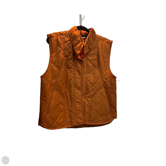 Vest Puffer & Quilted By Staccato In Orange, Size: L