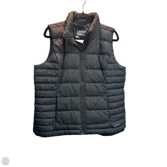 Vest Puffer & Quilted By Lands End In Black, Size: L