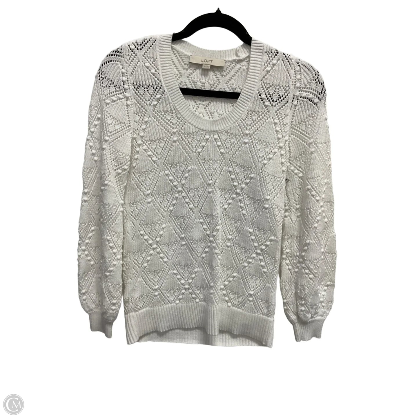 Sweater By Loft In White, Size: Xs