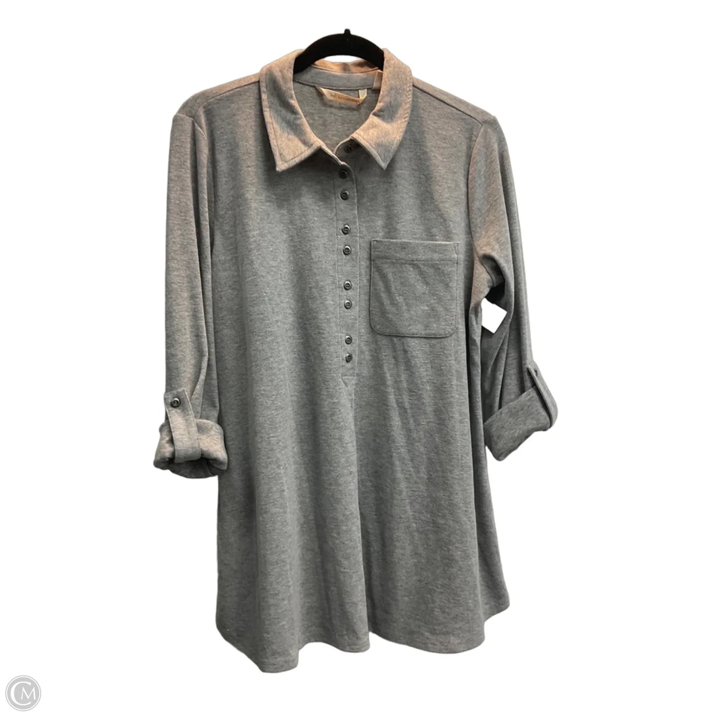 Top Long Sleeve By Soft Surroundings In Grey, Size: M