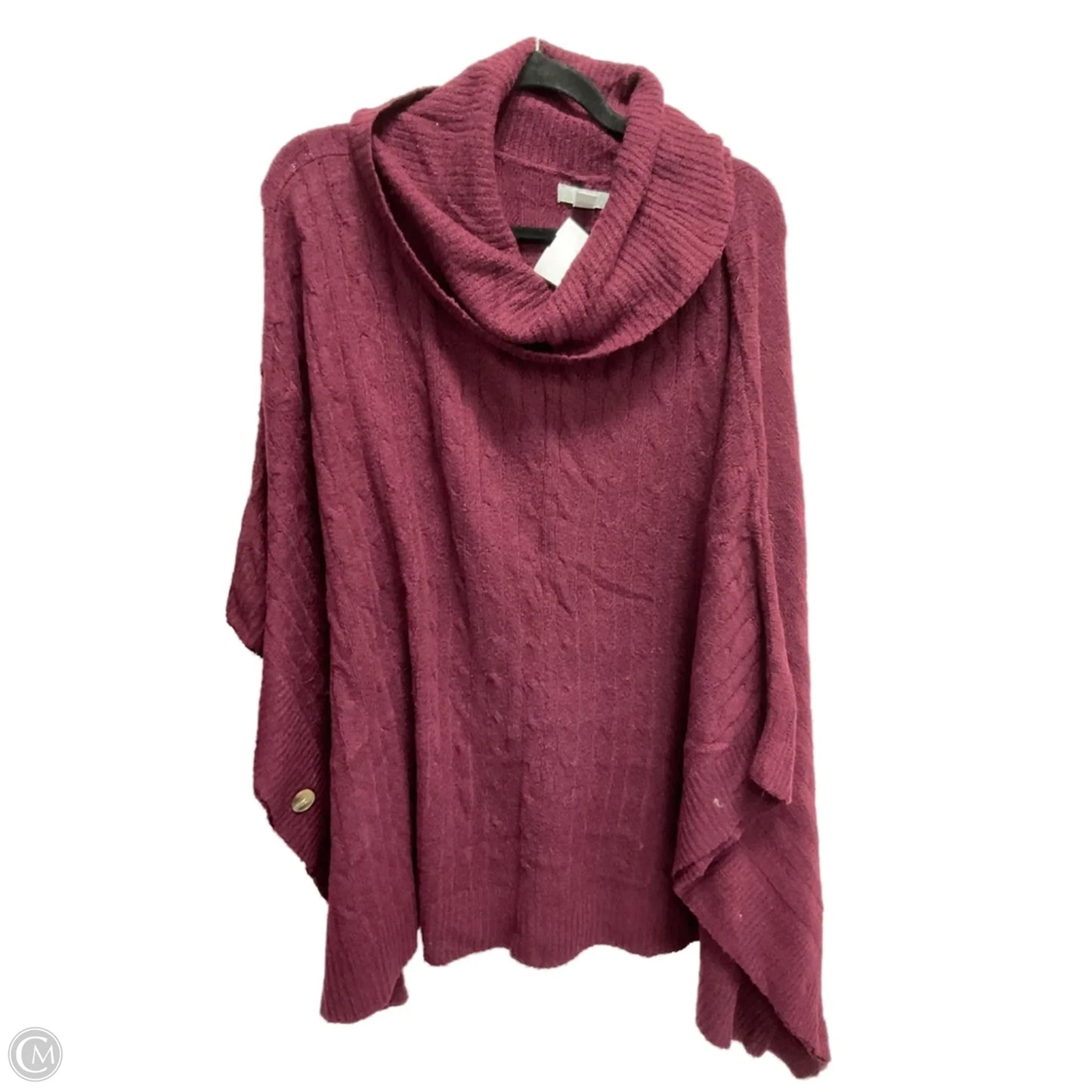 Poncho By Croft And Barrow In Maroon, Size: 2x