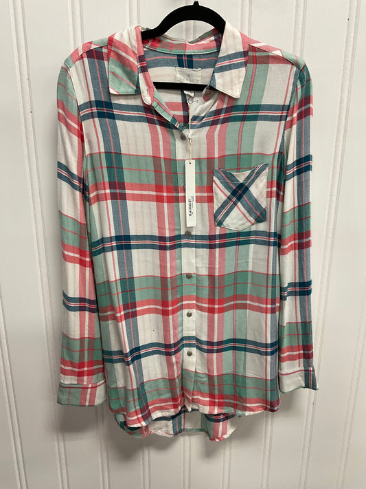 Tunic Long Sleeve By Caslon In Plaid Pattern, Size: Xs