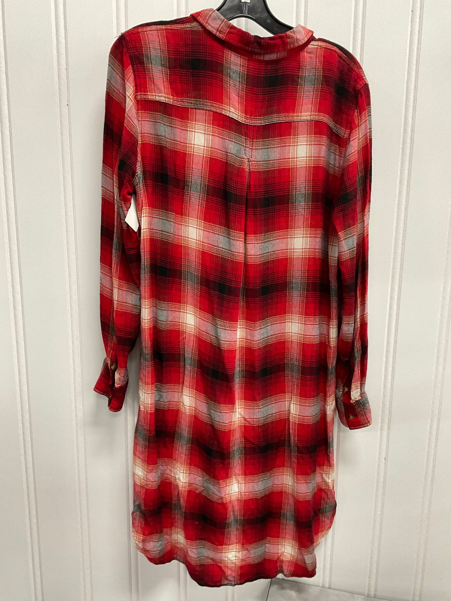 Tunic Long Sleeve By Cato In Red, Size: L