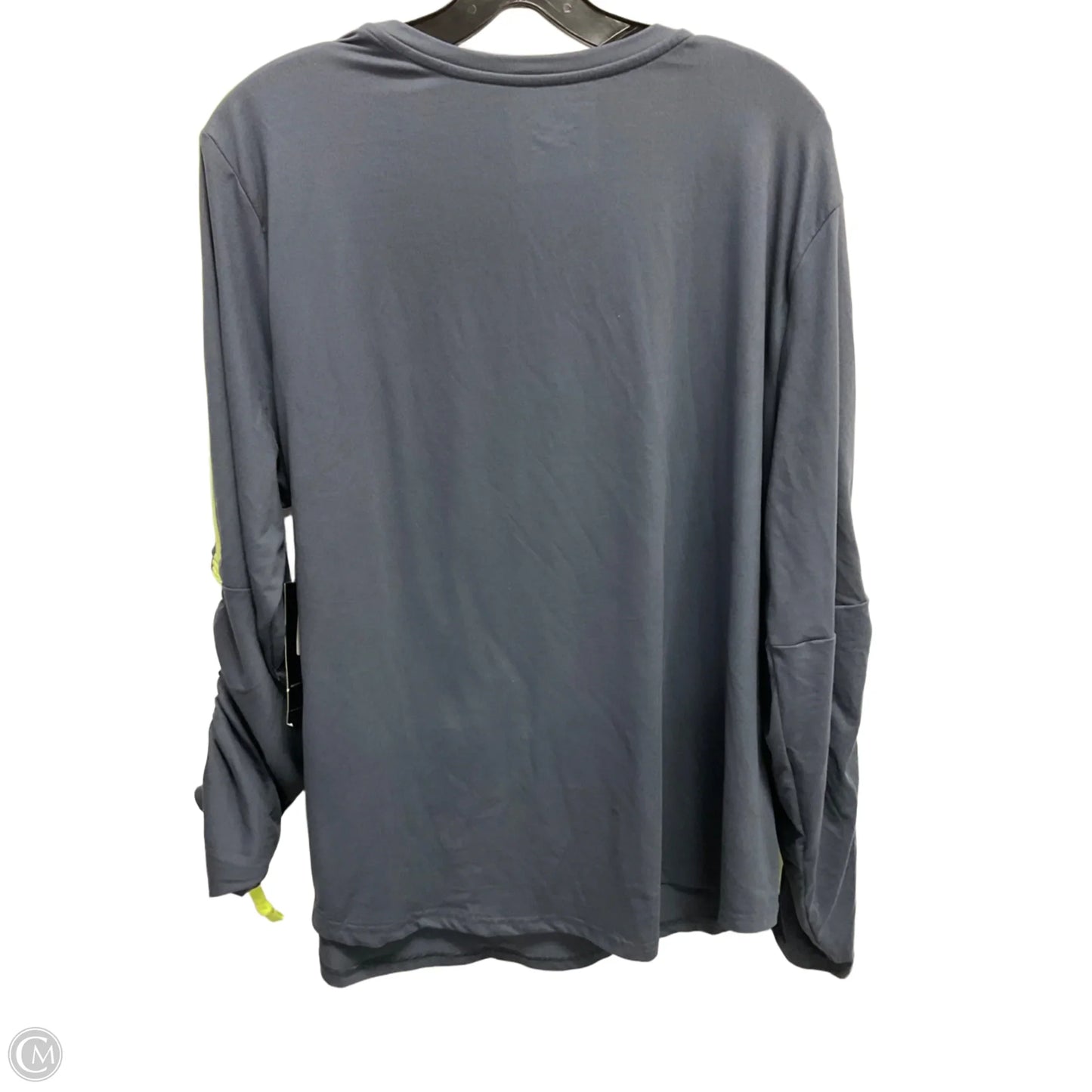 Athletic Top Long Sleeve Crewneck By Avia In Grey, Size: 3x