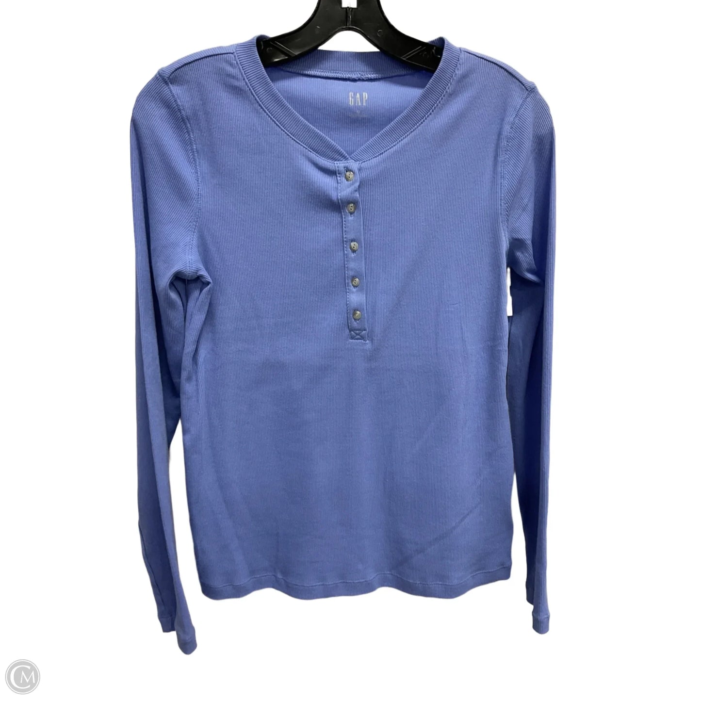 Top Long Sleeve Basic By Gap In Blue, Size: Xs