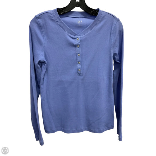 Top Long Sleeve Basic By Gap In Blue, Size: Xs