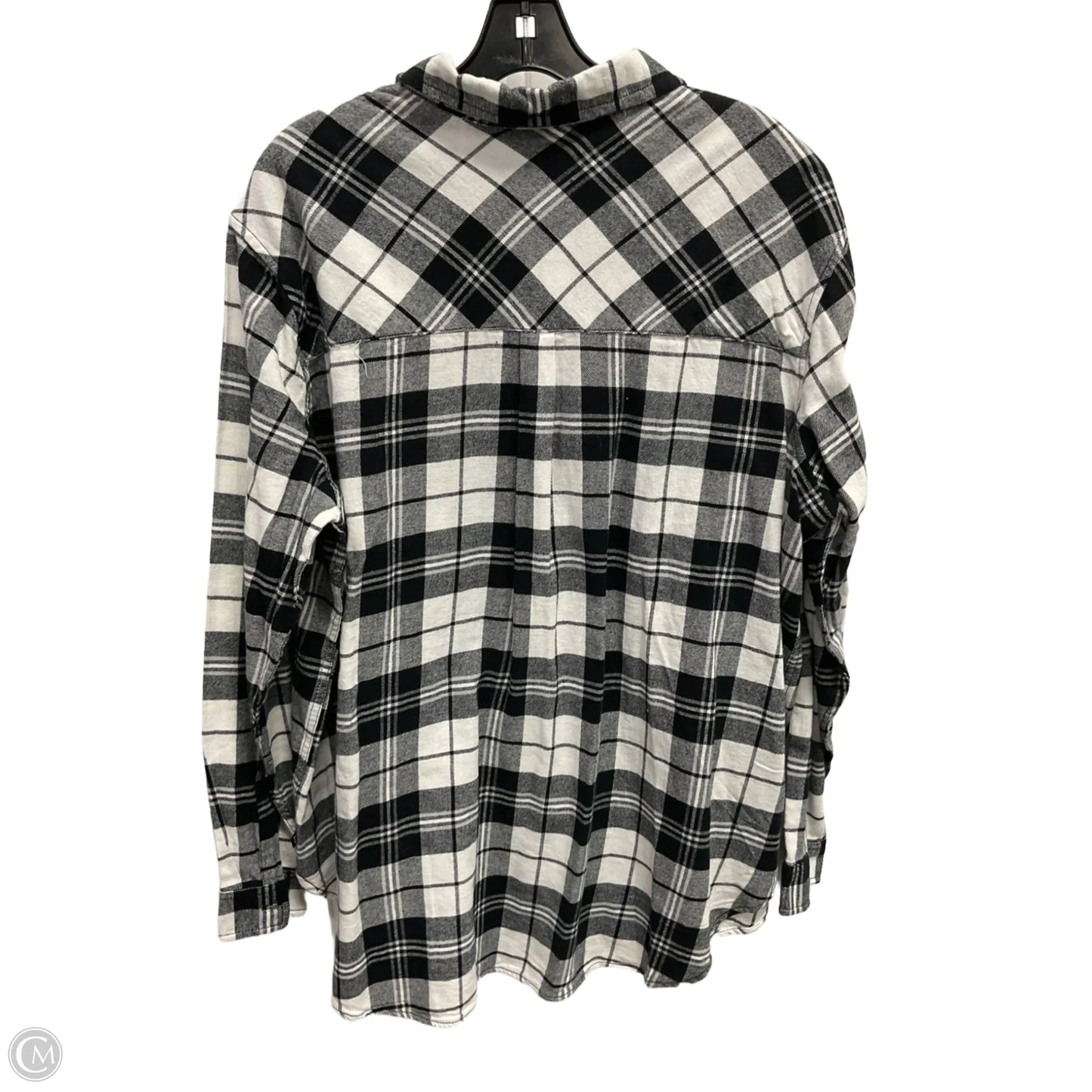 Top Long Sleeve By Gap In Black & White, Size: Xxl