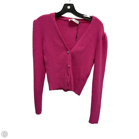 Cardigan By Zara In Pink, Size: M