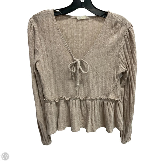Top Long Sleeve By Altard State In Cream, Size: S
