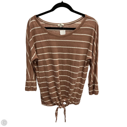 Top Long Sleeve Basic By Joie In Striped Pattern, Size: M