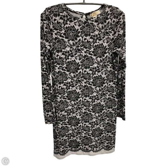 Dress Casual Midi By Michael By Michael Kors In Black & Grey, Size: S