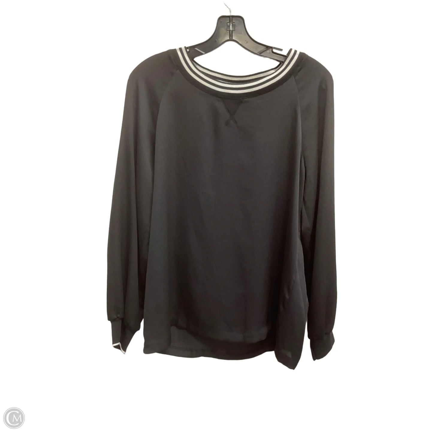 Top Long Sleeve By Banana Republic In Black, Size: S