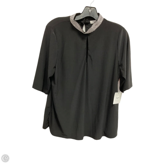 Top Short Sleeve By Perseption Concept In Black, Size: Xl