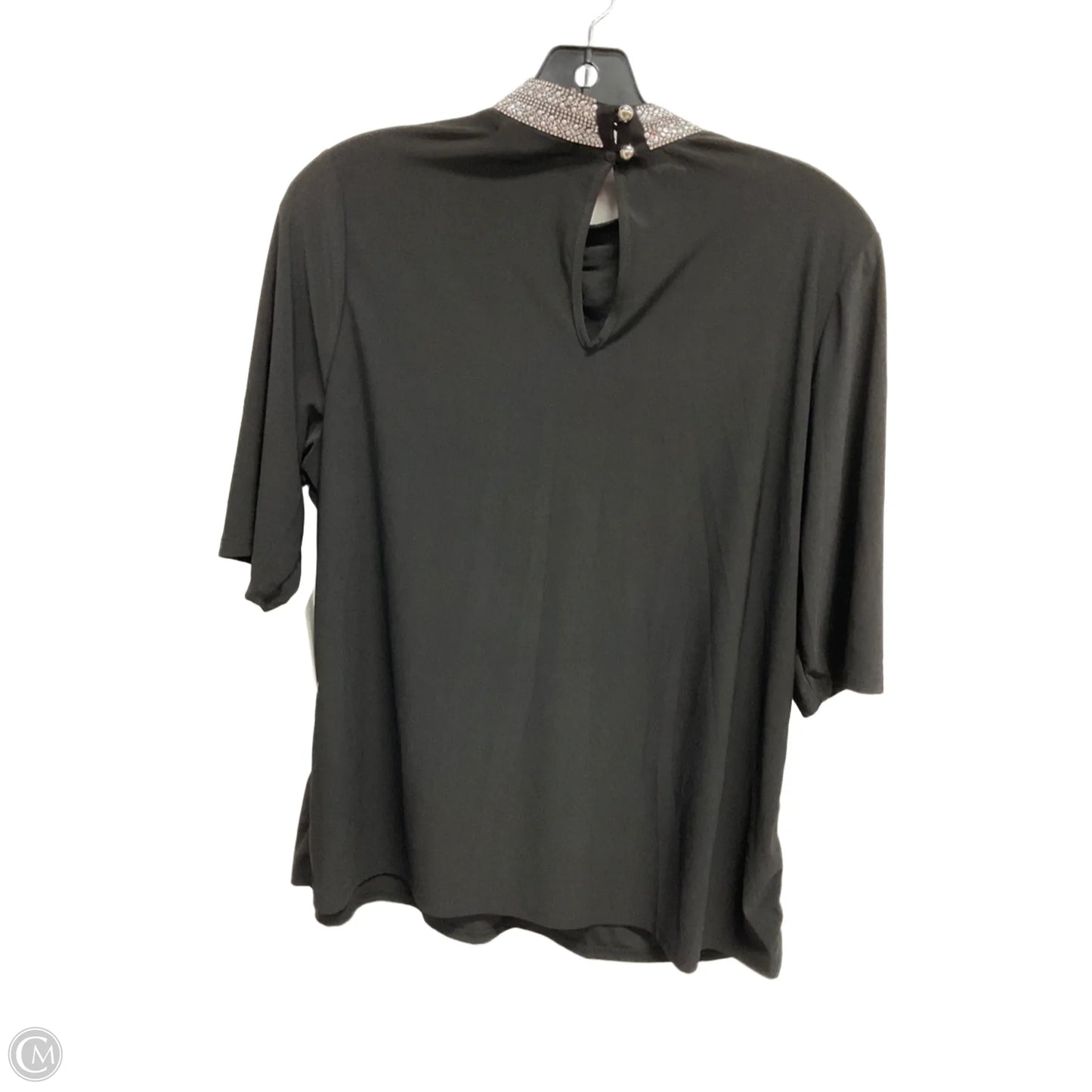 Top Short Sleeve By Perseption Concept In Black, Size: Xl
