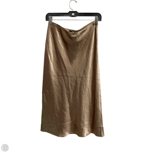 Skirt Maxi By Banana Republic In Gold, Size: M