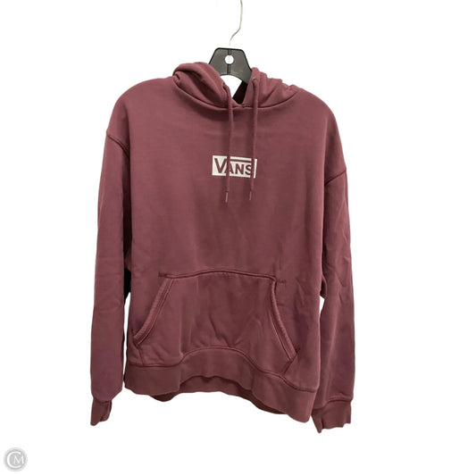 Sweatshirt Hoodie By Vans In Maroon, Size: Xl