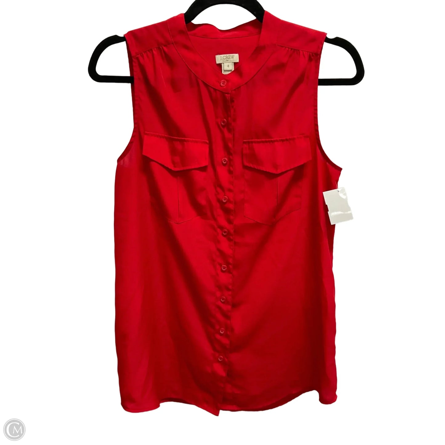 Top Sleeveless By J. Crew In Red, Size: S