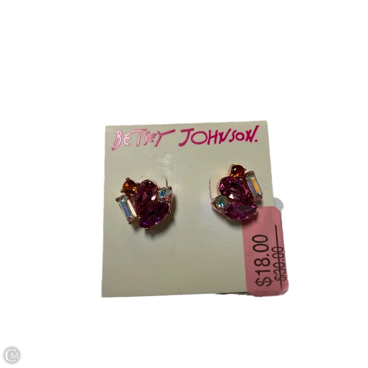Earrings Stud By Betsey Johnson, Size: 02 Piece Set