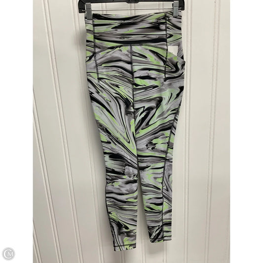 Athletic Leggings By Lululemon In Green & Grey, Size: S