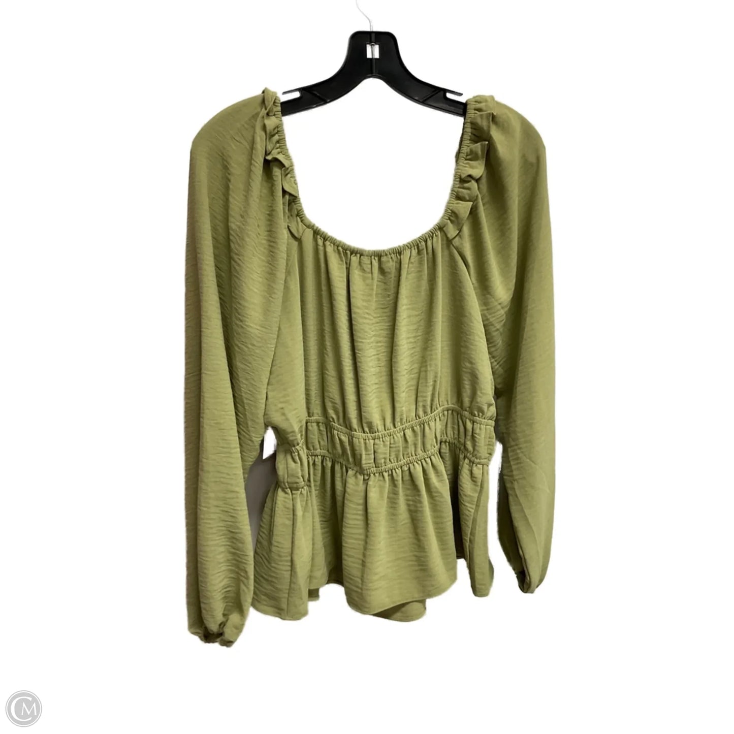 Blouse Long Sleeve By Nine West In Green, Size: M