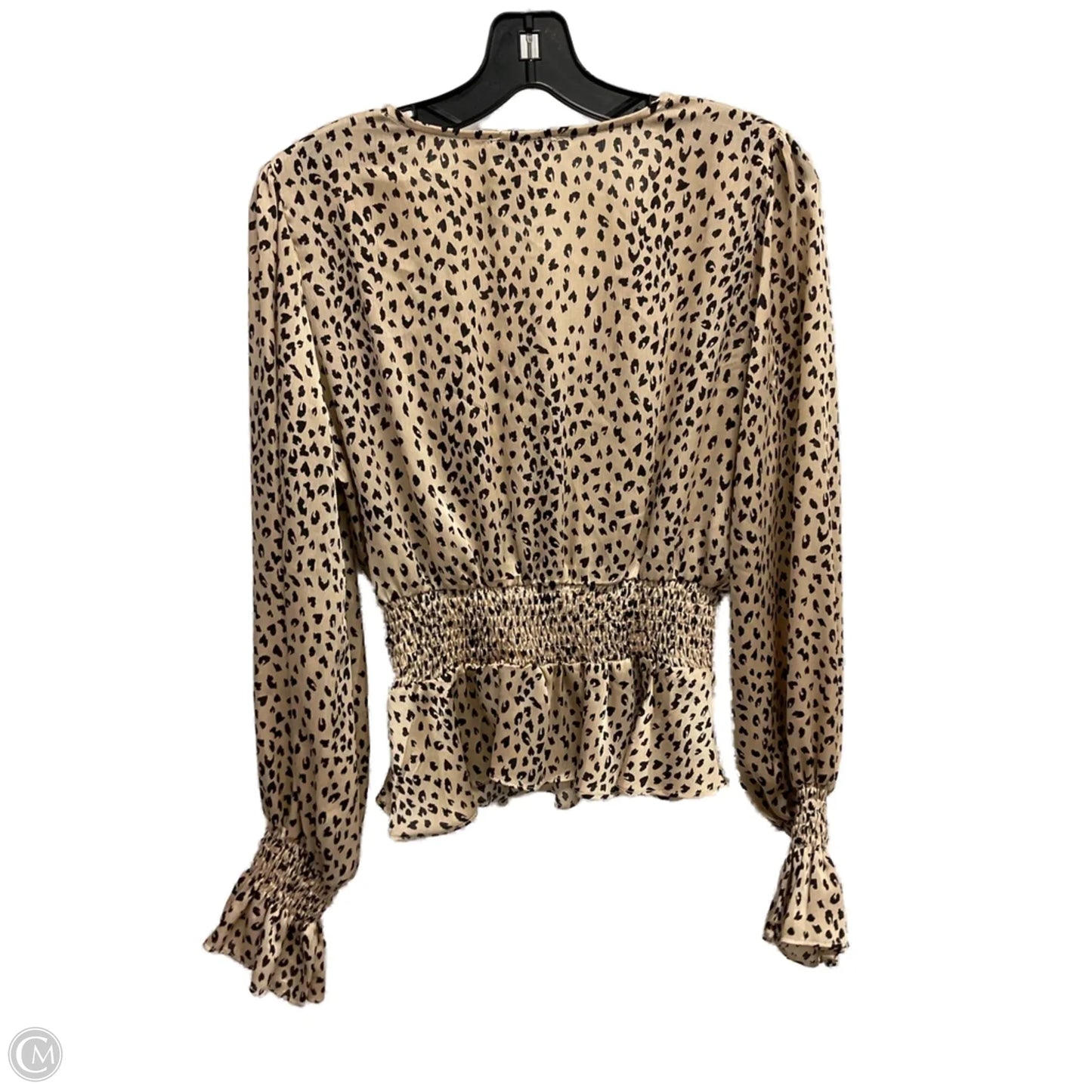 Blouse Long Sleeve By Fate In Animal Print, Size: M