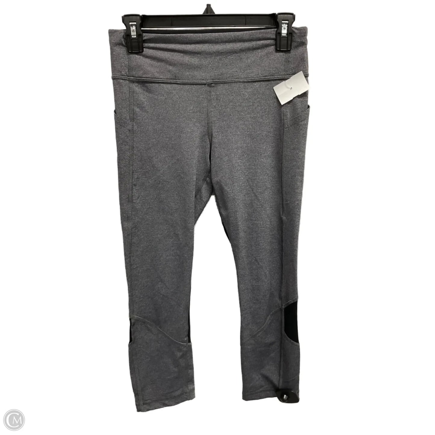 Athletic Leggings Capris By Lululemon In Black & Grey, Size: S