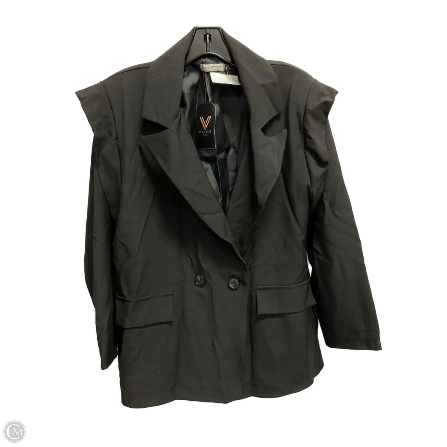 Blazer By Clothes Mentor In Black, Size: M