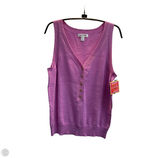 Top Sleeveless By Isaac Mizrahi Target In Purple, Size: M