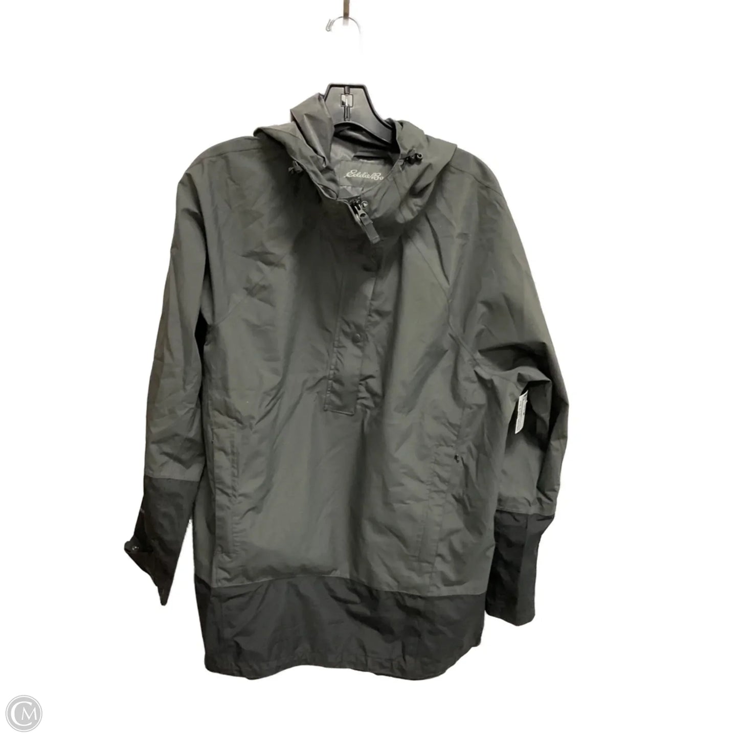 Jacket Windbreaker By Eddie Bauer In Black, Size: Xl