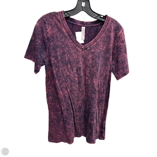 Top Short Sleeve By Zenana Outfitters In Multi-colored, Size: M