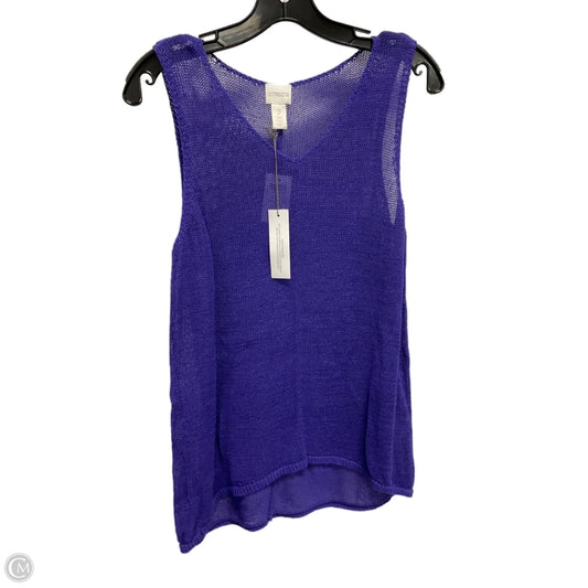 Top Sleeveless By Chicos In Purple, Size: L