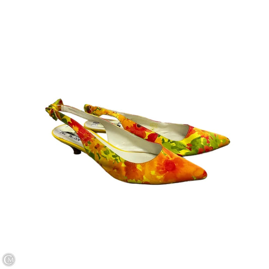 Shoes Heels Kitten By Anne Klein In Floral Print, Size: 8.5
