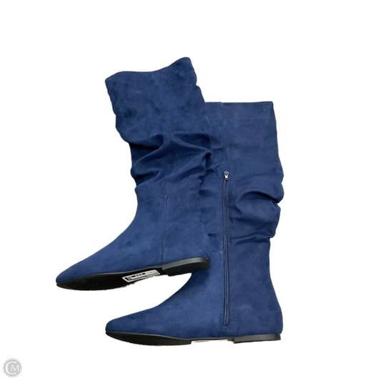 Boots Knee Flats By Shoedazzle In Navy, Size: 10