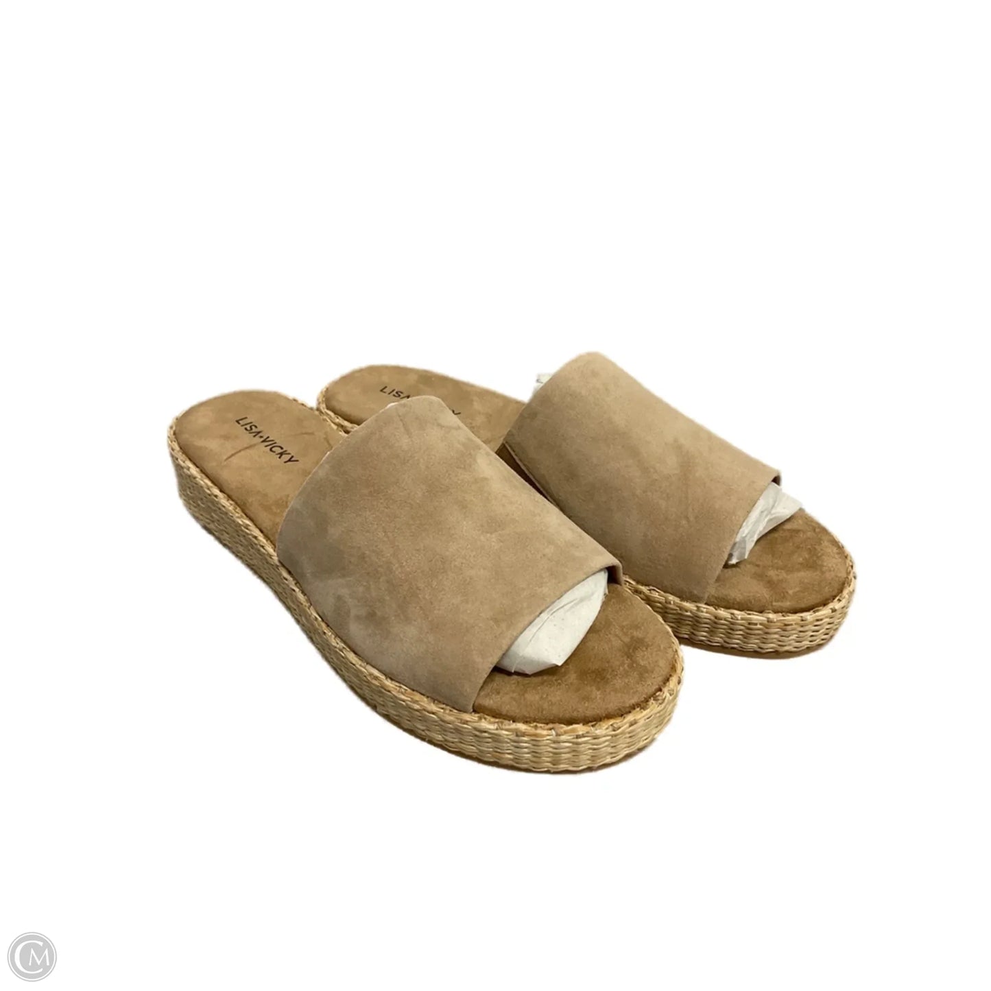 Sandals Heels Platform By Nordstrom In Tan, Size: 8.5
