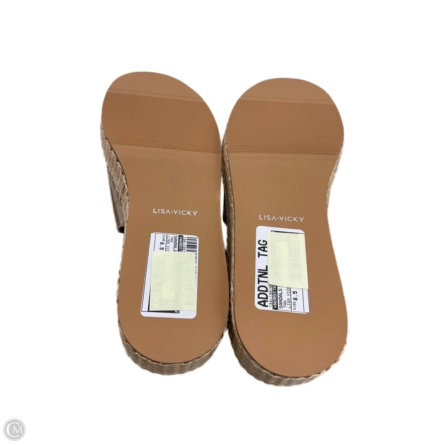 Sandals Heels Platform By Nordstrom In Tan, Size: 8.5
