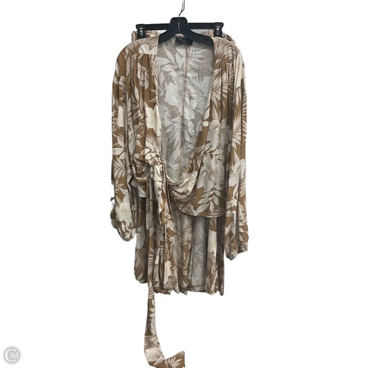 Skirt Set 2pc By Lane Bryant In Brown & Cream, Size: 3x