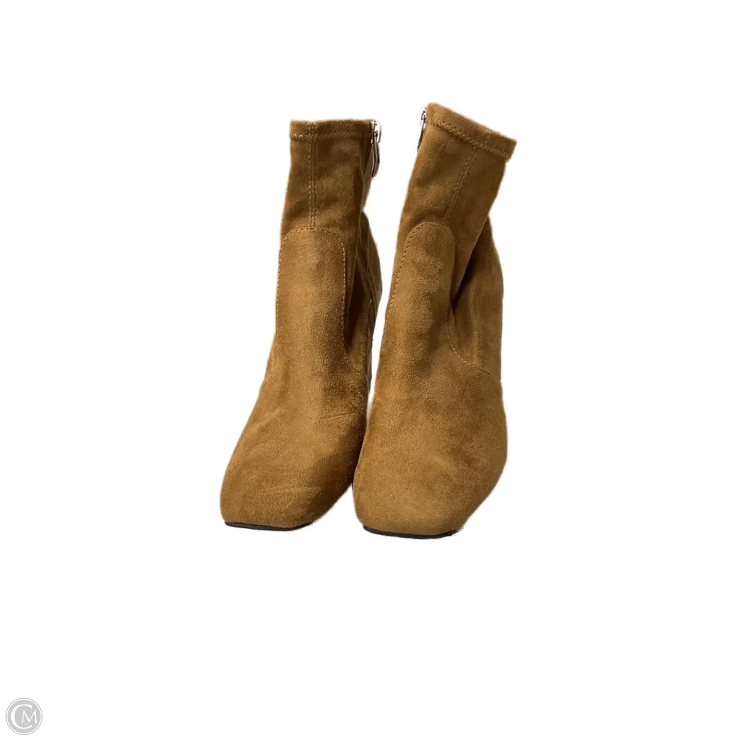 Boots Ankle Heels By Liz Claiborne In Tan, Size: 8