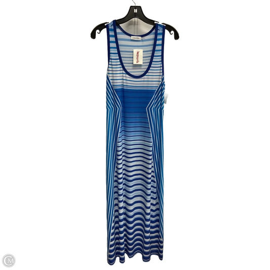 Dress Casual Maxi By Calvin Klein In Blue, Size: L