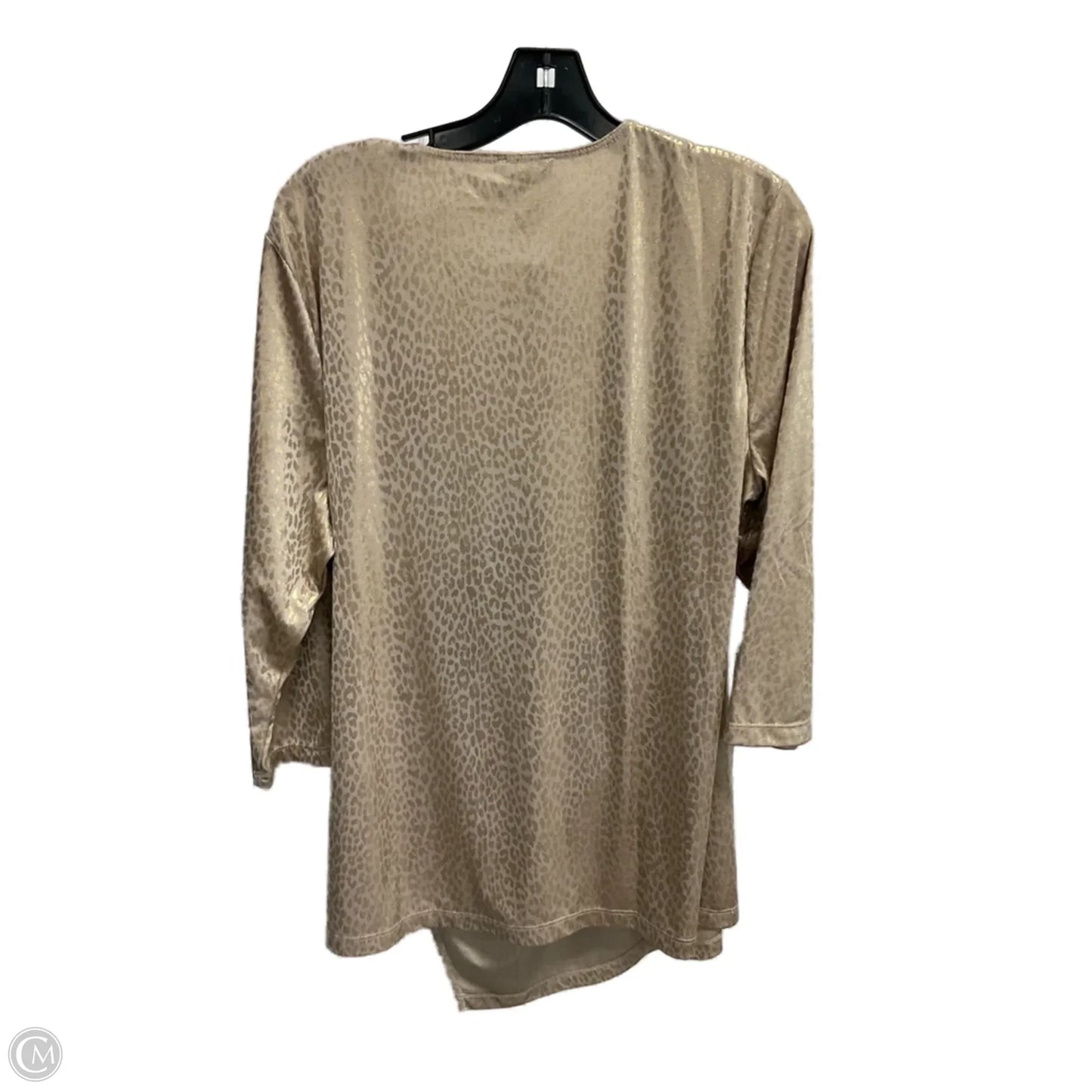 Top Long Sleeve By Chicos In Gold, Size: Xl