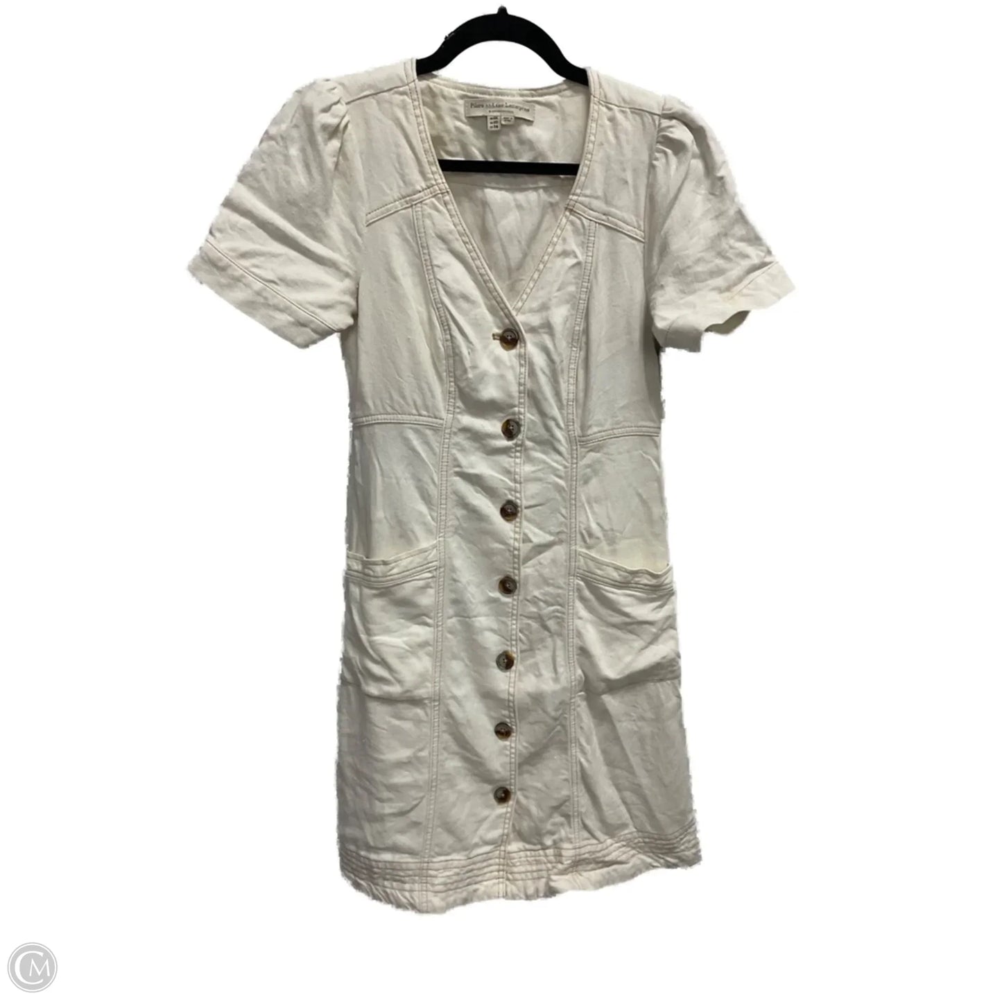 Dress Casual Midi By Pilcro In White Denim, Size: Xs