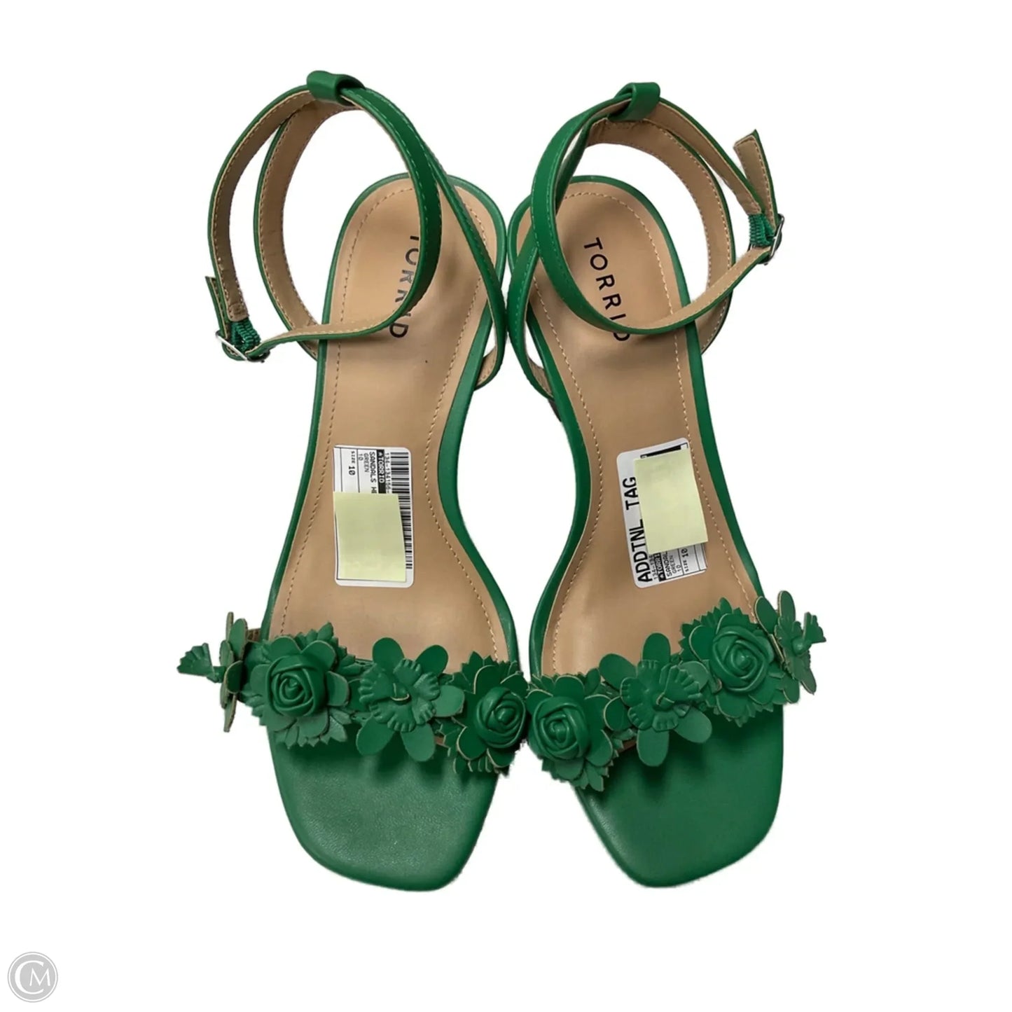 Sandals Heels Stiletto By Torrid In Green, Size: 10