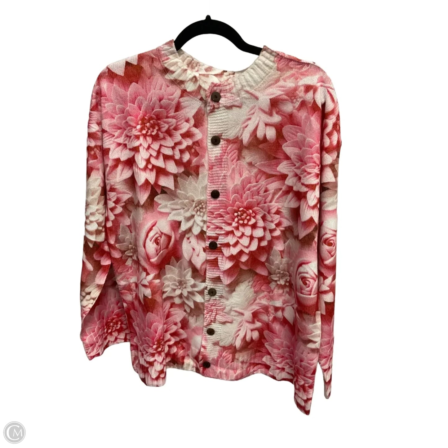 Cardigan By Clothes Mentor In Pink, Size: 2x