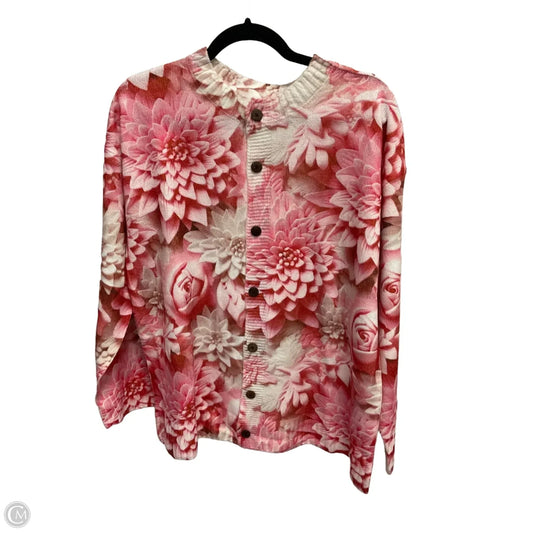 Cardigan By Clothes Mentor In Pink, Size: 2x